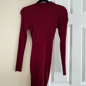 Fashion Nova Deep Red Knit Dress